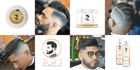 collage of men with fresh hair cuts